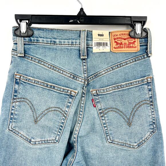 Levi's Womens Ribcage Straight Jeans 25x32 0 Blue Ringing Bells 79078-0017 NWT - Picture 8 of 16